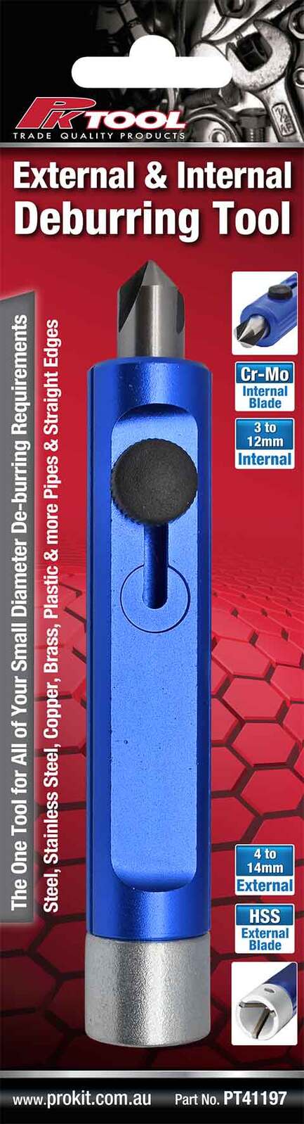 PK Tool Deburring Tool – External & Internal Easy Internal & External Weld, Drill & Cutting Burr Removal