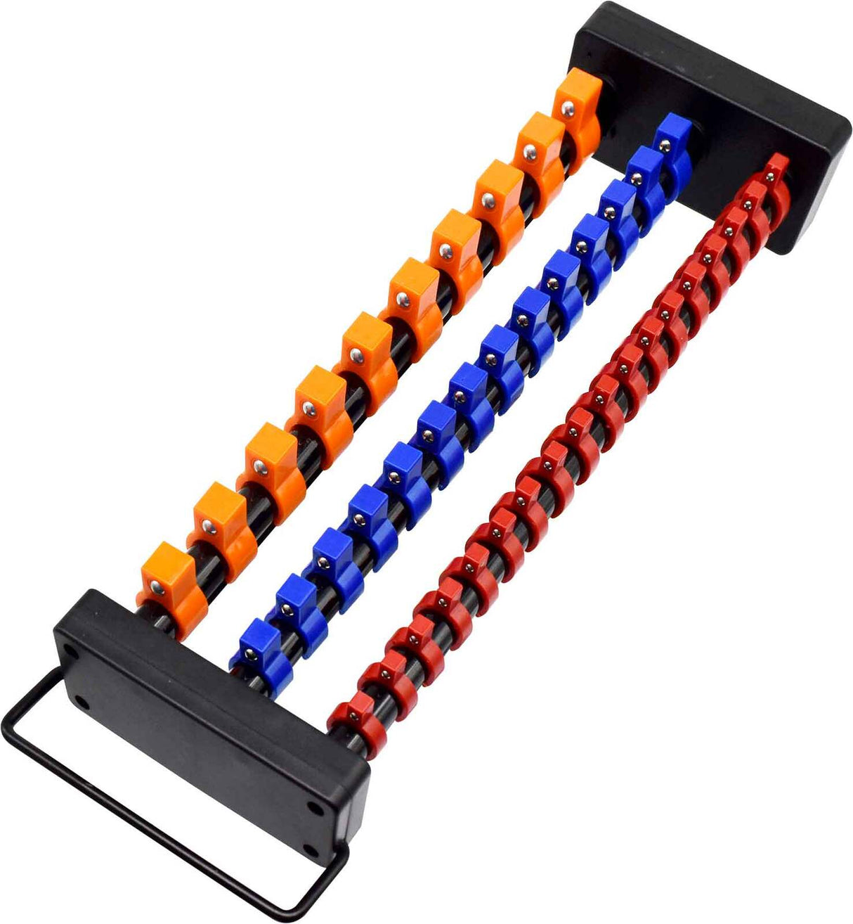 PK Tool Socket Holder ¼’’, 3/8’’ & ½’’ Sockets Aluminium Rail with Carry Handle