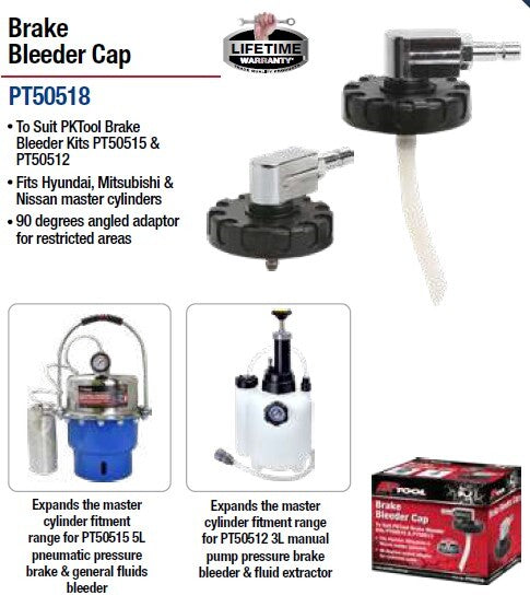PK Tool Adaptor Master Cylinder for Hyundai, Mitsubishi And Nissan To Suit PT50512