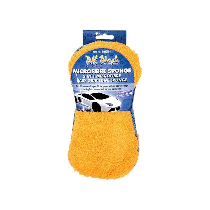 PK Wash Sponge 2 In 1 Microfiber Easy Grip Edge