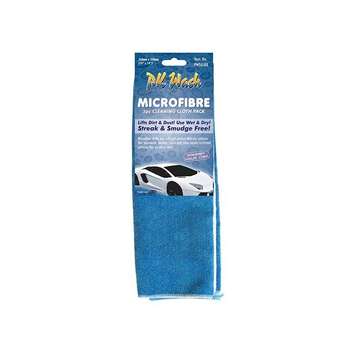 PK Wash Towels 5Pc Microfibre 350mm (14'')