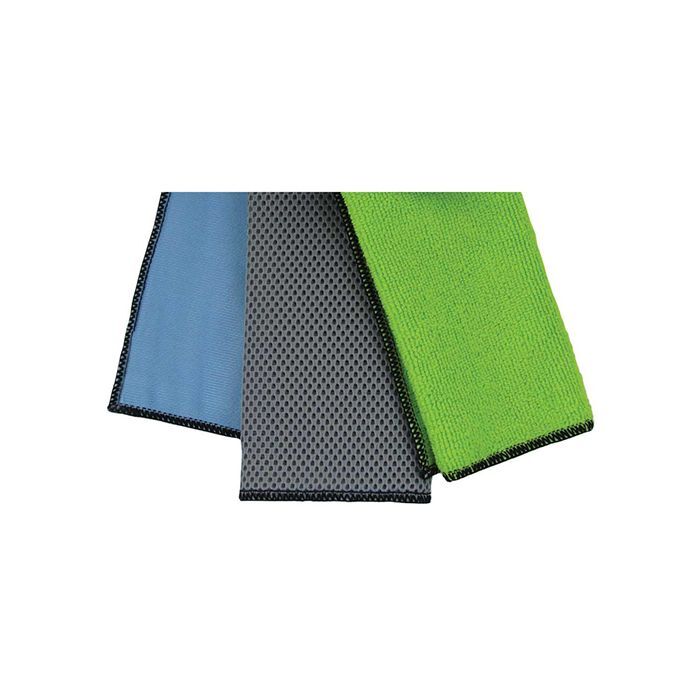 PK Wash Towels 3Pc Microfiber Glass Wash Scrub Towels 350mm (14'')