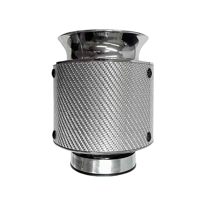 Jetco Air Filter Pod Style Real Carbon Performance Filter Silver