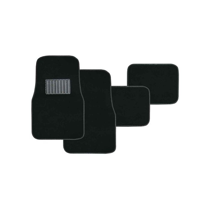 PC Covers 4 Piece Black Carpet Mat Set