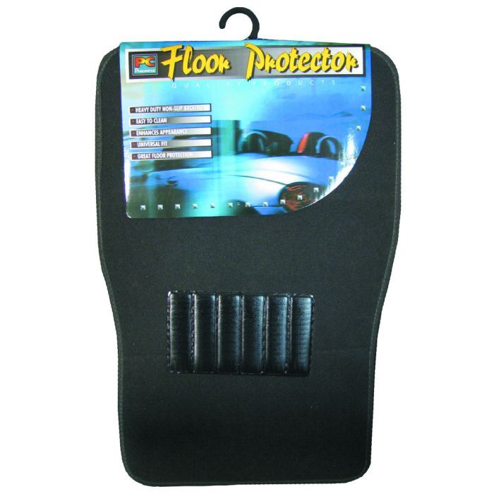 PC Covers 4 Piece Grey Carpet Mat Set