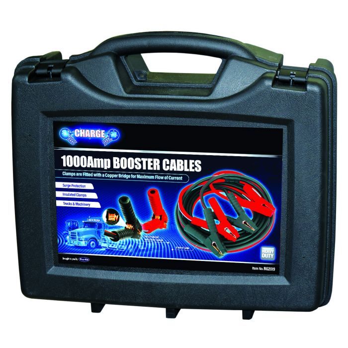 Charge Booster Cable Computer Safe With Bridging Strap 1000Amp