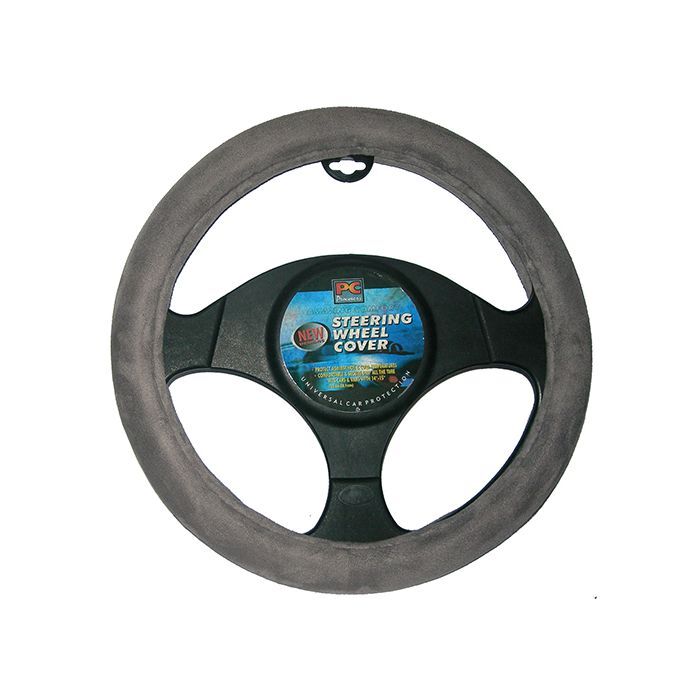 PC Covers 38cm Steering Wheel Cover Suede Feel With Memory Sponge Grey