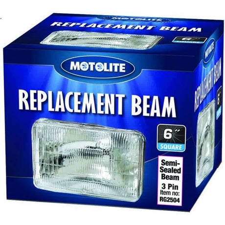Motolite Semi Sealed Beam 5'' Square Small High/Low H4 3Pin