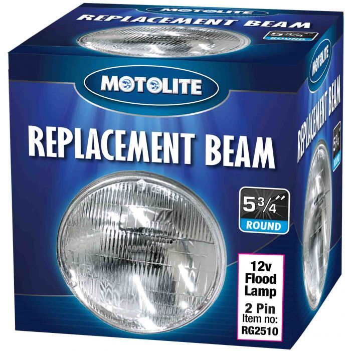 Motolite Flood Lamp Sealed Beam 5-3/4'' 12V 80W