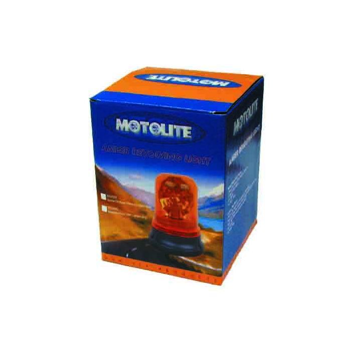 Motolite Revolving Light Screw On Type Amber 12V