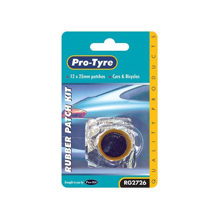 Protyre Rubber Patches Round 12Pc 25mm
