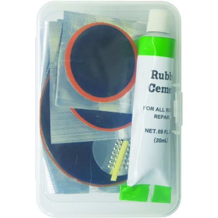 Protyre Tyre Repair Kit 9Pc With 5 Patches,Steel Buffer, 2 x Valve Tubing Glue