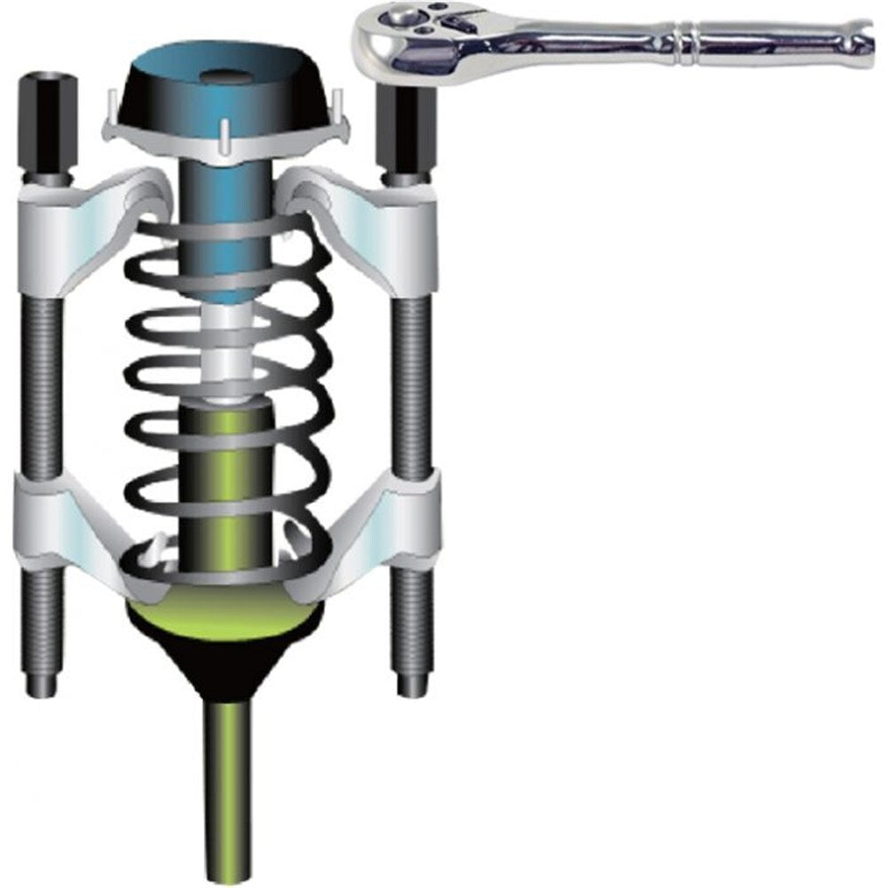 PK Tool Pair of 90-240mm High Twin Claw Spring Compressors RG5007