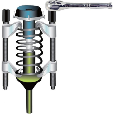 PK Tool Pair of 90-240mm High Twin Claw Spring Compressors RG5007