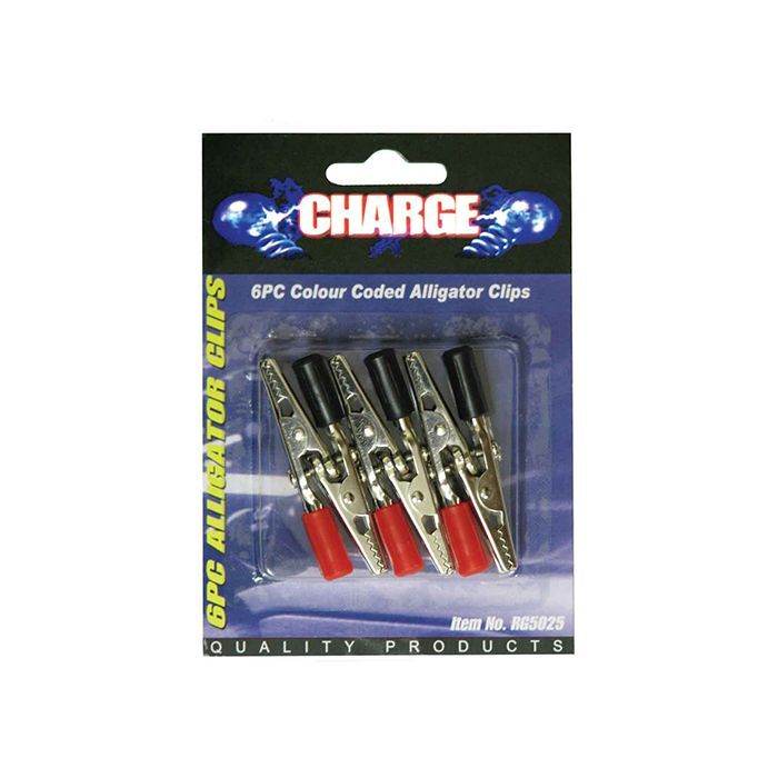 Charge Alligator Clips 6 Pc 5Amp