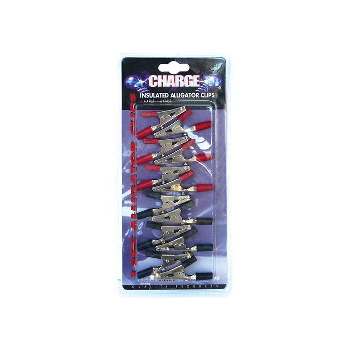Charge Alligator Clips 12Pc 5Amp
