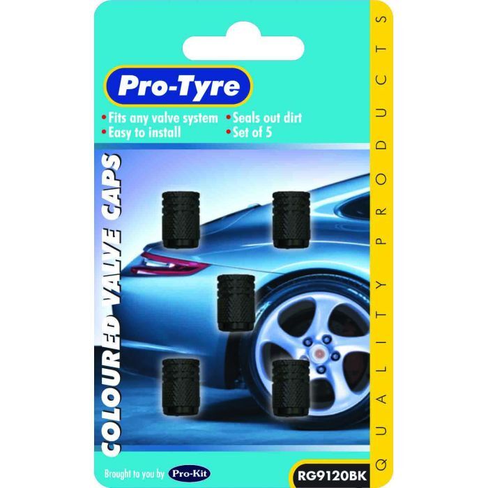 Protyre 5Pc Aluminium Valve Caps