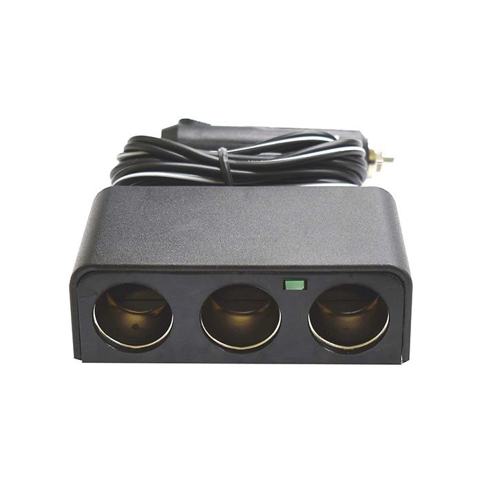 Charge Cigarette Lighter Accessory Socket With 3 Outlets 2Mtr Coiled Wire 12/24V
