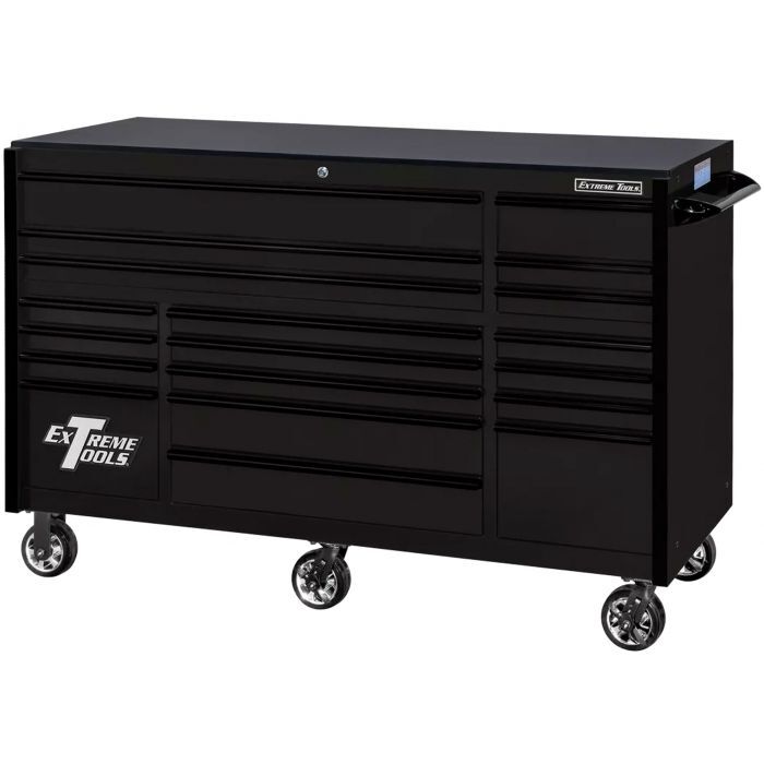 ProKit Rx Series 183cm (72") Black 19 Drawer Roller Cabinet