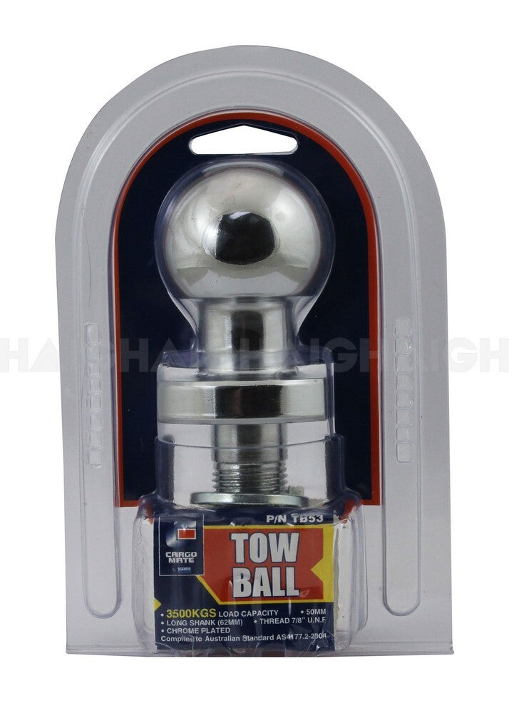Tow Ball 50mm 3500Kg Long Shank Chrome