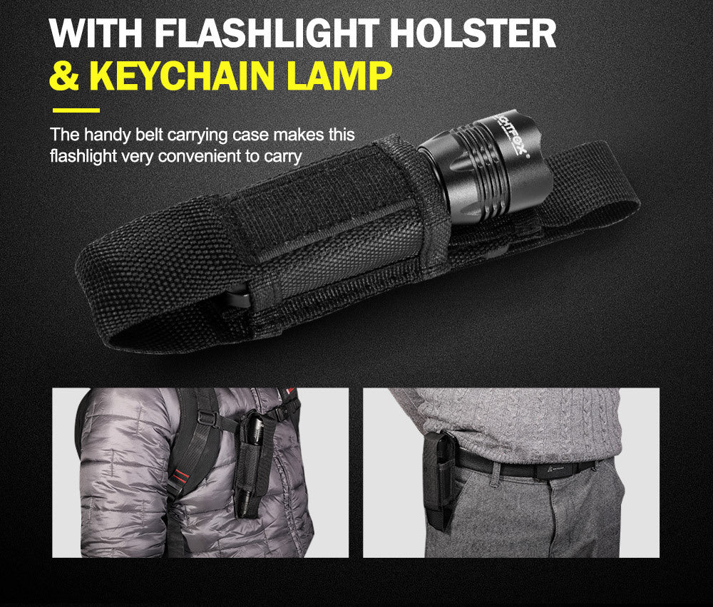 LIGHTFOX LED Tactical Flashlight Torch L2 Chip USB Rechargeable Battery