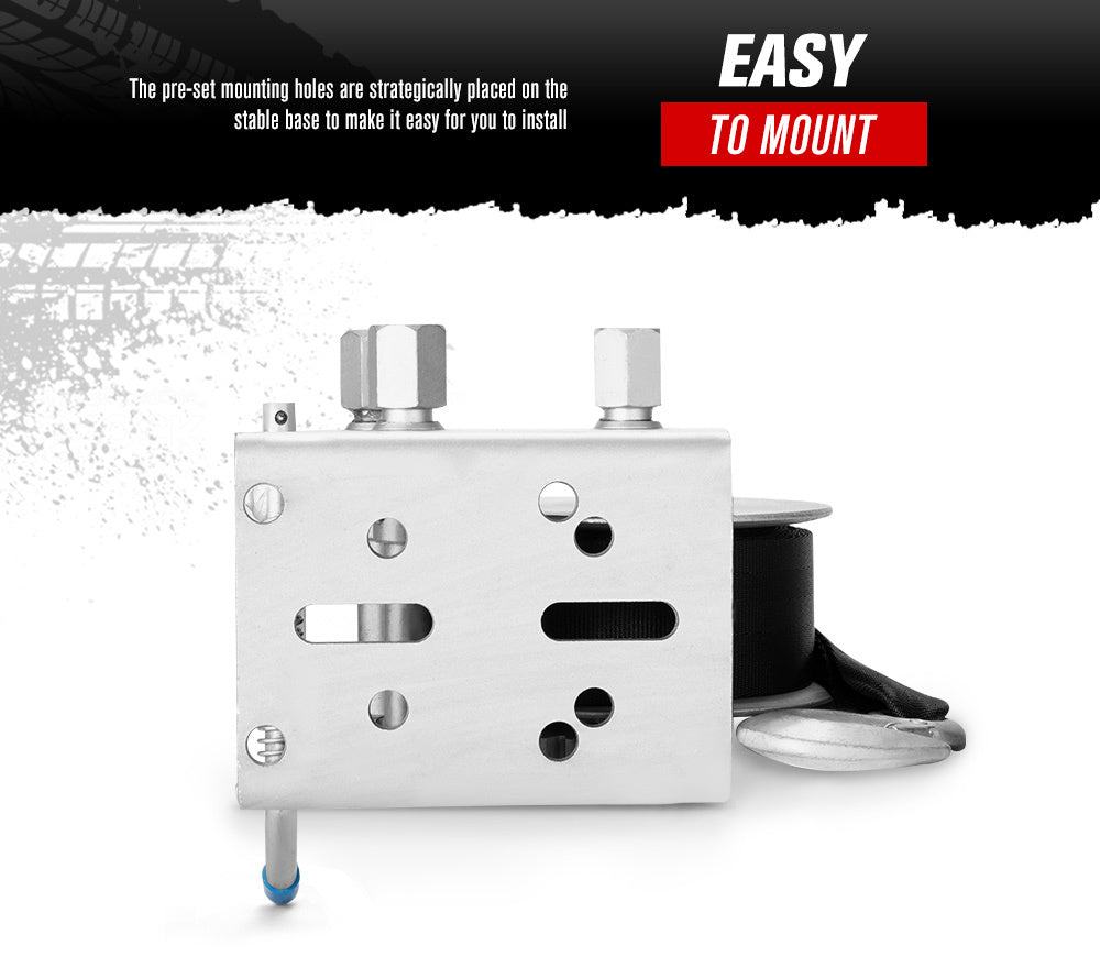 FIERYRED 3000KG/6615LBS Hand Winch 3 Speed Dyneema Webbing Strap Boat Car Marine 4WD 8M