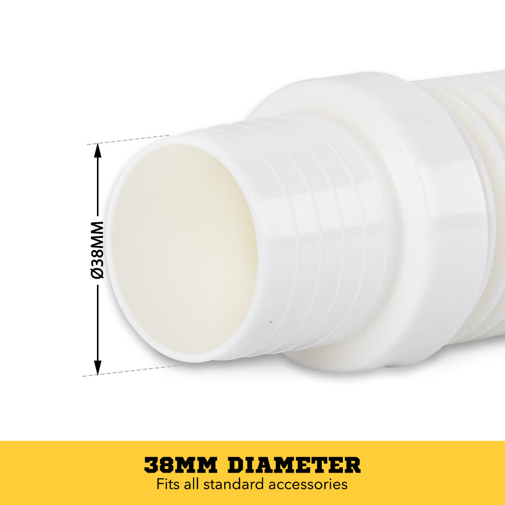 MOBI 10 x 1m Pool Cleaner Hose White Zodiac Baracuda Generic Strong EVA  38mm Diameter