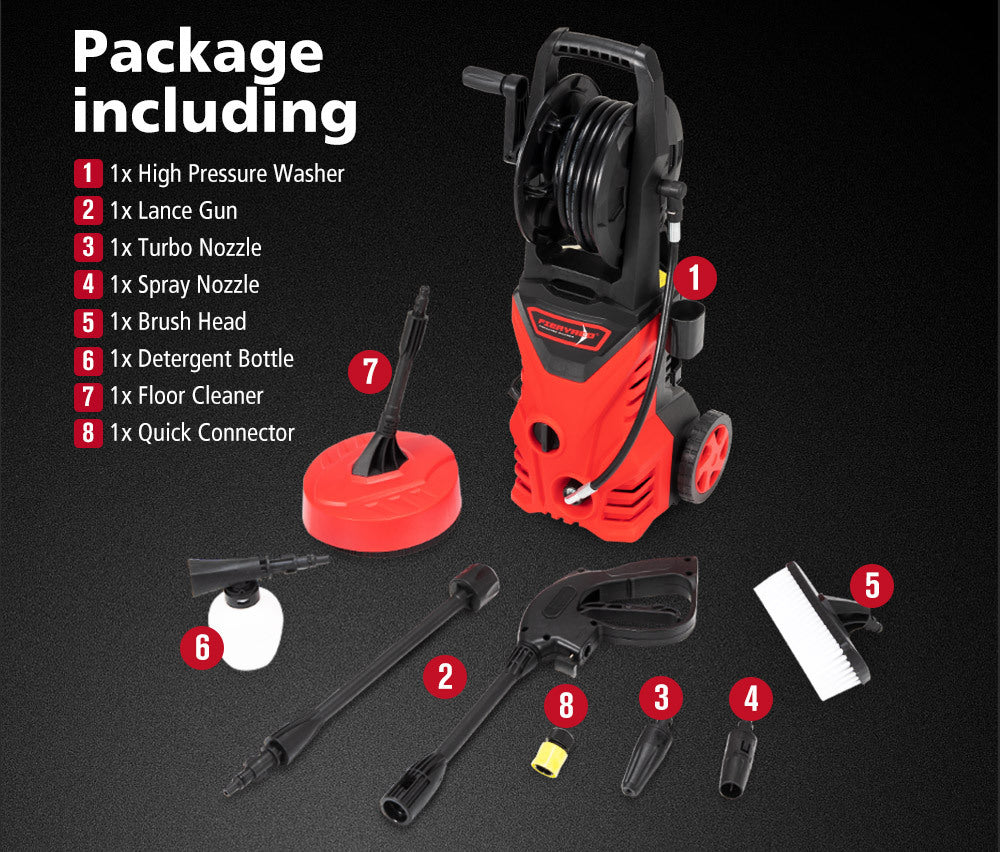 Fieryred High Pressure Washer Cleaner 3500PSI Electric Water Gurney Pump 10M Hose