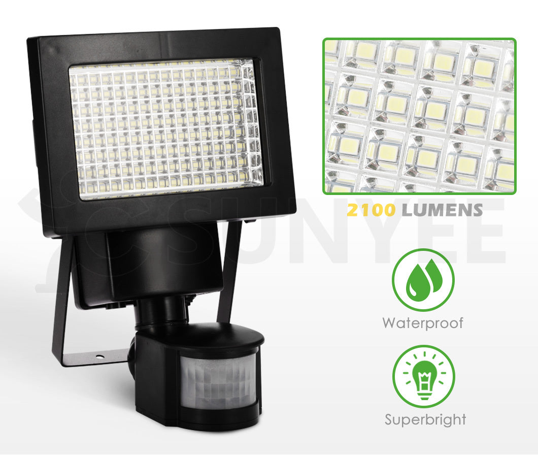 MOBI Pair 120 LED Solar Sensor Lights Outdoor Motion Detection Light Security Garden