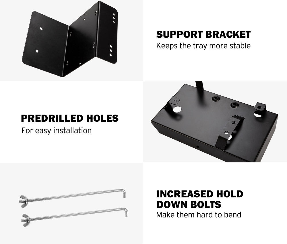 SAN HIMA Dual Battery Tray Fit for TOYOTA HILUX 2005 -2015 DIESEL KUN25 KUN26