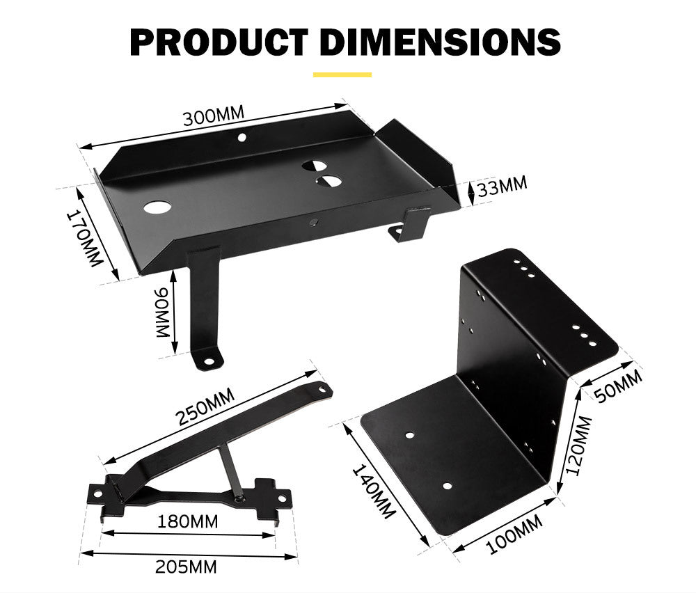 SAN HIMA Dual Battery Tray Fit for TOYOTA HILUX 2005 -2015 DIESEL KUN25 KUN26