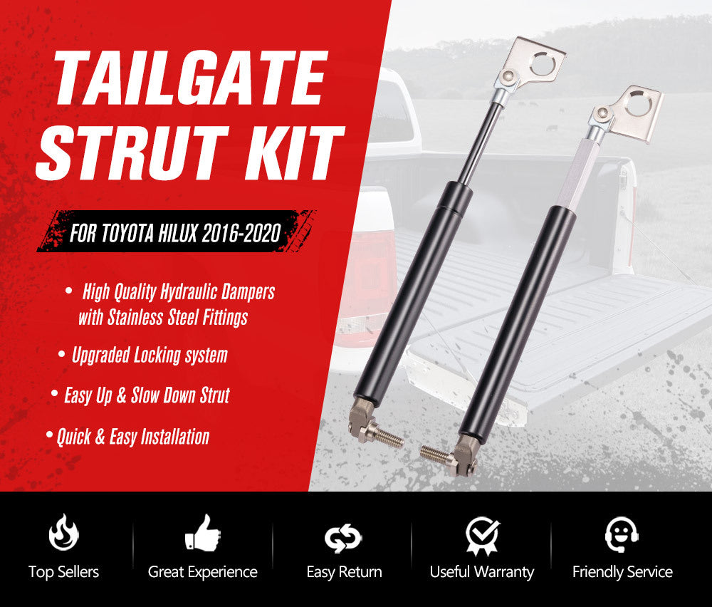 Easy Up & Slow Down Tailgate Strut Kit for Toyota Hilux 2016-2020 Tailgate Assistant