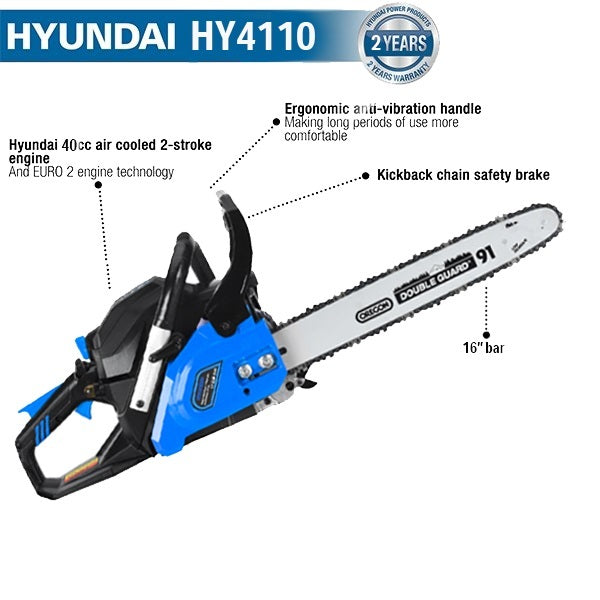 Hyundai 16" 40cc Chainsaw Oregon Bar and Chain