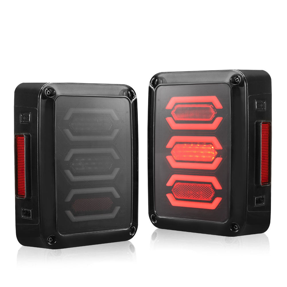 MOBI Pair LED Tail Lights for Jeep Wrangler JK 07-17