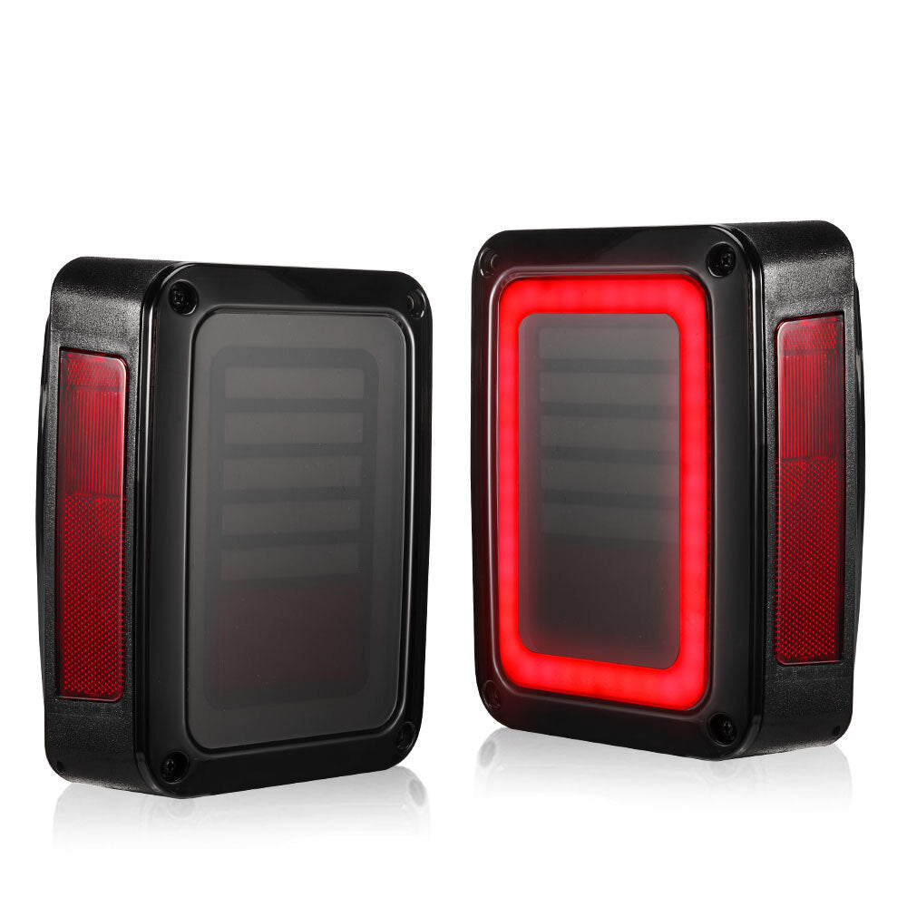 MOBI Pair LED Tail Lights for Jeep Wrangler JK 07-17