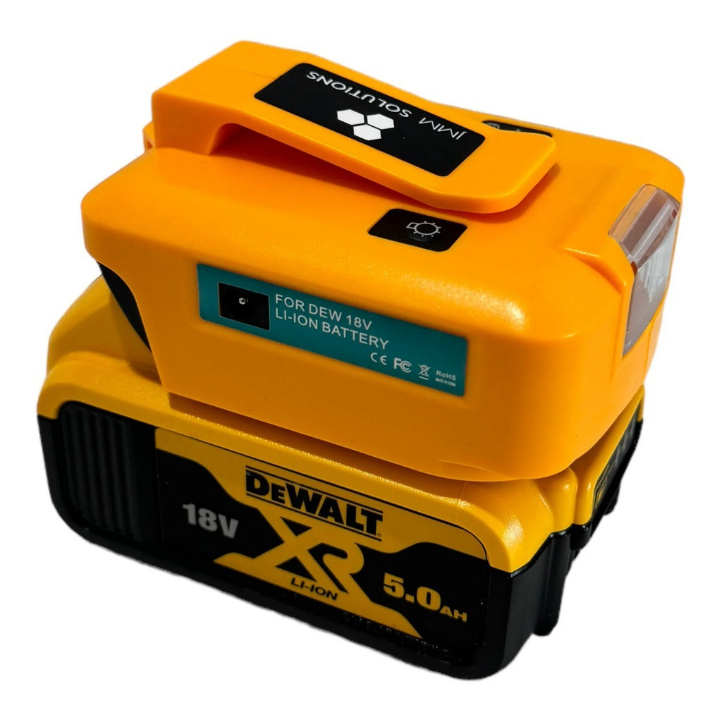 Dewalt Compatible USB & 12V Charger with LED