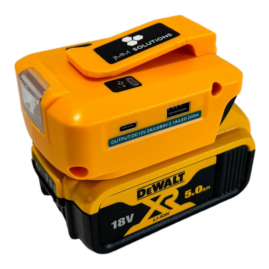 Dewalt Compatible USB & 12V Charger with LED