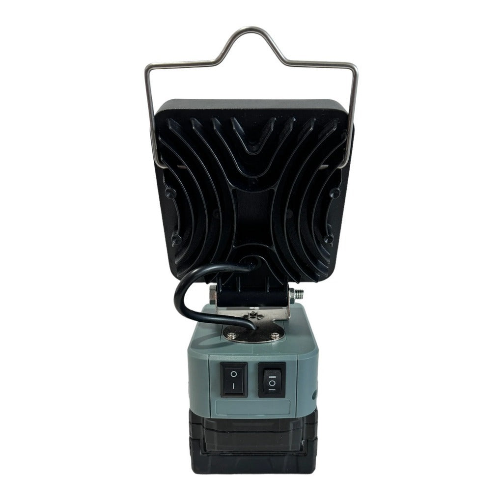 Milwaukee Compatible 18v White & Orange LED Light with USB Charger