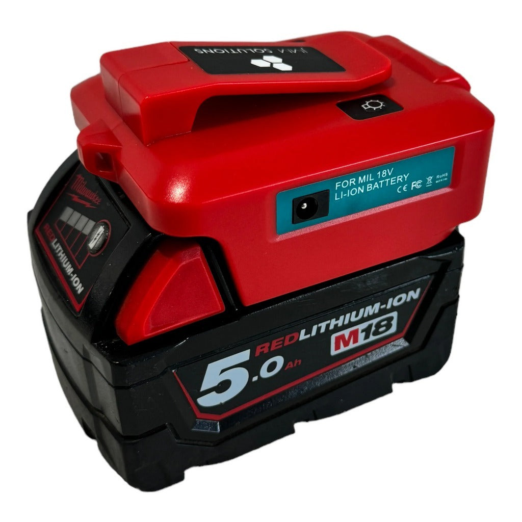 Milwaukee Compatible USB & 12V Charger with LED