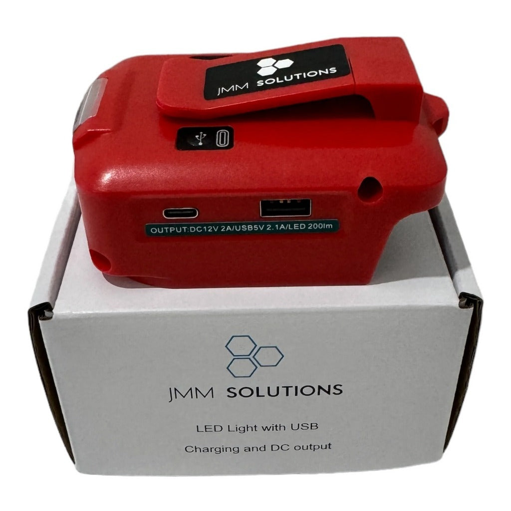 Milwaukee Compatible USB & 12V Charger with LED