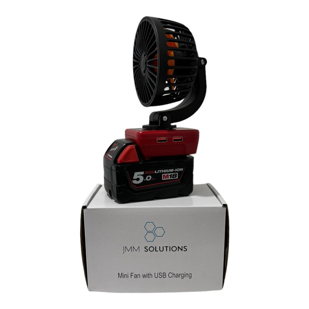 Milwaukee Compatible 18v 100mm Fan with USB Charger