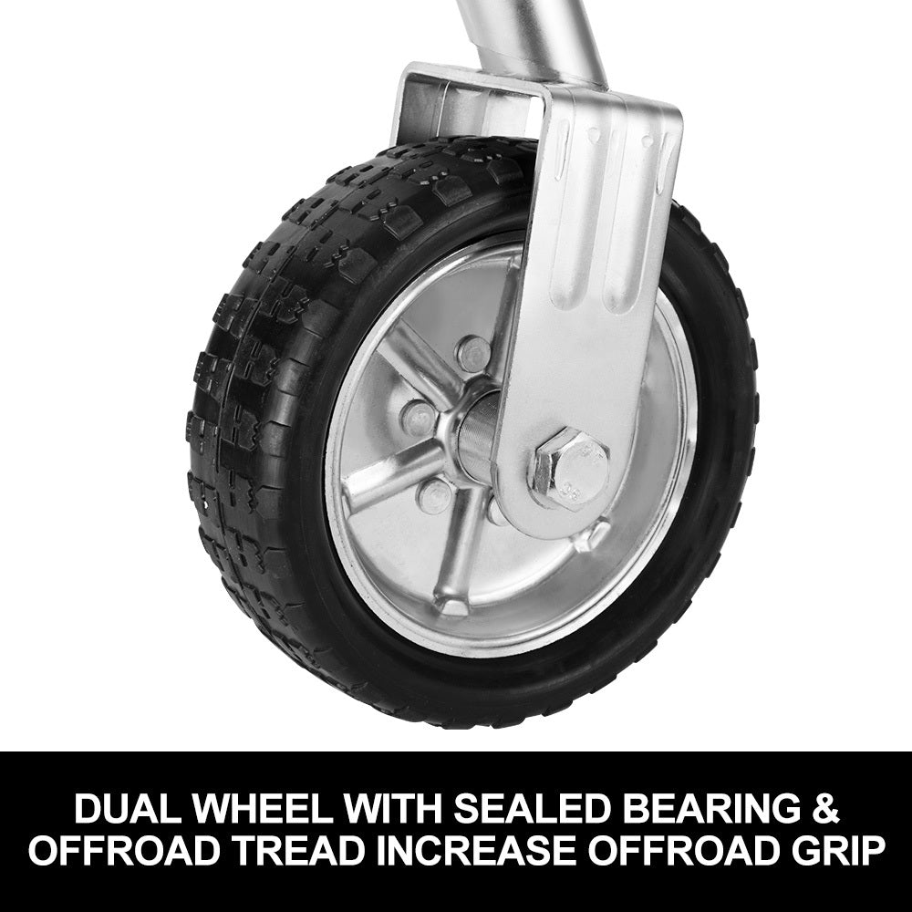 SAN HIMA Jockey Wheel 10" Inch Swing Up Rubber Wheel 1000kg Caravan Boat Trailer