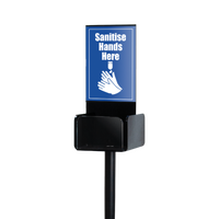 DEFLECTO HAND SANITISER STAND - WITH A4 SIGN HOLDER
