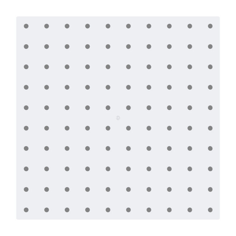 Pegboard Panel 252x252mm - WHITE - Pack of 2 Panels