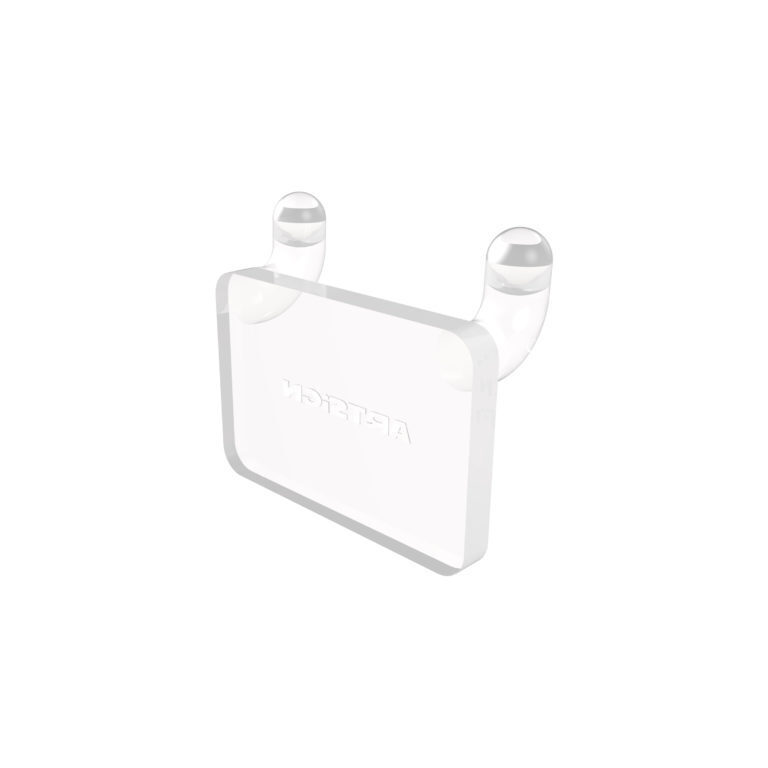 Pegboard SELF ADHESIVE DOUBLE Hook- Clear Pack of 24 Hooks