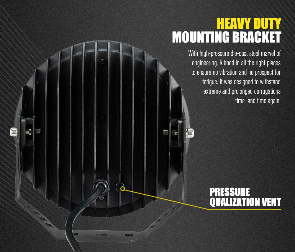 9inch LED Spot Lights Pair + 20inch LED Light Bar Kit Offroad Truck