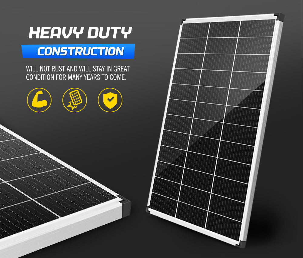 ATEM POWER 130W Solar Panel Kit Mono Generator Caravan Camping Power Battery Charging 12V