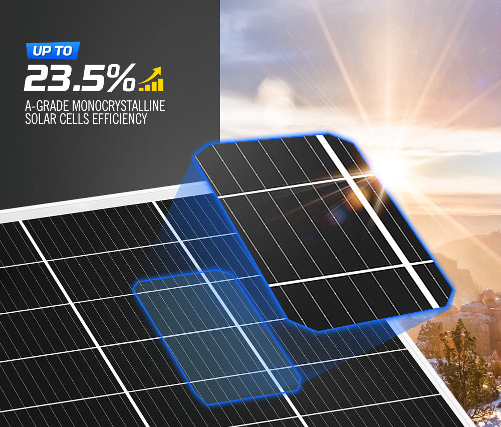 ATEM POWER 130W Solar Panel Kit Mono Generator Caravan Camping Power Battery Charging 12V
