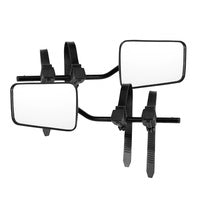 SAN HIMA Pair Towing Mirrors Universal Multi Fit Clamp On 4X4 Caravan Trailer