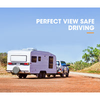 SAN HIMA Pair Towing Mirrors Universal Multi Fit Clamp On 4X4 Caravan Trailer